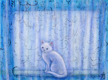 Картина под названием "Ghost" - Heidi Shaulis, Подлинное произведение искусства, Масло