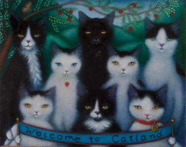 Painting titled "The Welcoming Commi…" by Heidi Shaulis, Original Artwork, Oil
