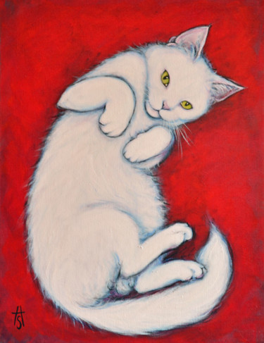 Painting titled "Lil bit" by Heidi Shaulis, Original Artwork, Oil