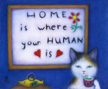 Painting titled "Home is where your…" by Heidi Shaulis, Original Artwork, Oil