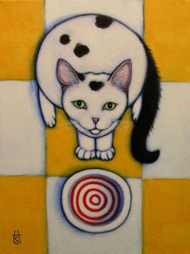 Painting titled "hungry spot" by Heidi Shaulis, Original Artwork