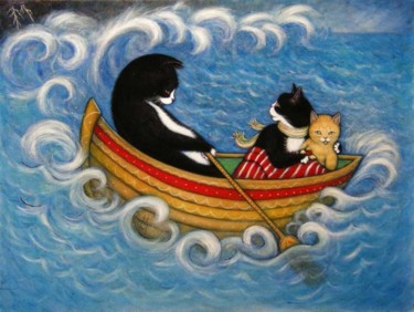 Painting titled "The Rescue" by Heidi Shaulis, Original Artwork