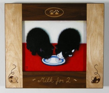 Painting titled "Milk for 2" by Heidi Shaulis, Original Artwork