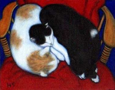 Painting titled "Chutzpah, Hattie an…" by Heidi Shaulis, Original Artwork