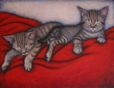 Painting titled "Amelia and Sully" by Heidi Shaulis, Original Artwork