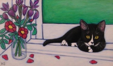 Painting titled "My Sweet Valentine" by Heidi Shaulis, Original Artwork