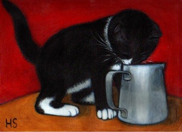 Painting titled "Milk Pitcher" by Heidi Shaulis, Original Artwork