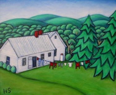 Painting titled "Home" by Heidi Shaulis, Original Artwork