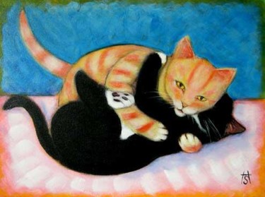 Painting titled "Willy and Harry" by Heidi Shaulis, Original Artwork