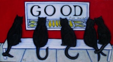 Schilderij getiteld "Good Luck" door Heidi Shaulis, Origineel Kunstwerk