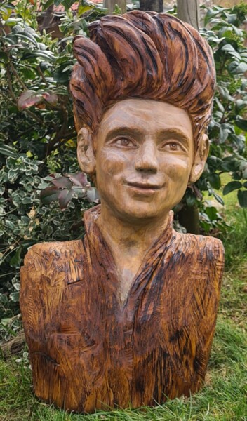 Sculpture titled "Richard" by Heike Lüders, Original Artwork, Wood