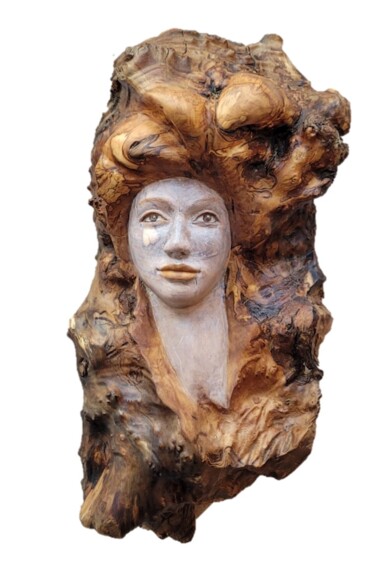 Skulptur mit dem Titel "Wurzel der Schönheit" von Heike Lüders, Original-Kunstwerk, Holz