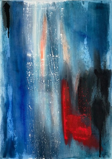 Malerei mit dem Titel "Lass die Farbe in d…" von Nina Heimann, Original-Kunstwerk, Acryl