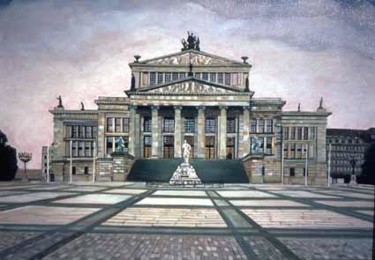 Malerei mit dem Titel "Schauspielhaus am G…" von Heinz Sterzenbach, Original-Kunstwerk