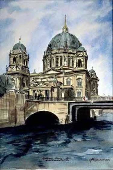 Painting titled "Berlin Cathedral" by Heinz Sterzenbach, Original Artwork