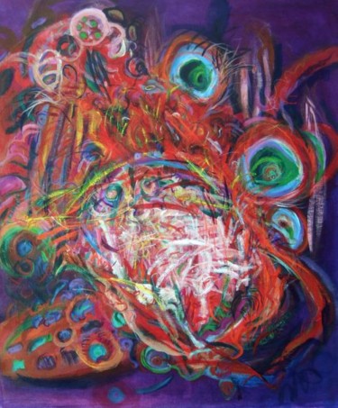 Painting titled "The Crab Man" by Geert Heirbaut, Original Artwork, Acrylic