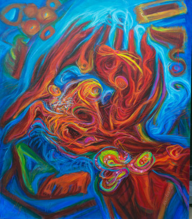 Painting titled "Halo Dreamer" by Geert Heirbaut, Original Artwork, Acrylic