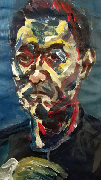 绘画 标题为“self-portrait” 由黑红波, 原创艺术品, 丙烯