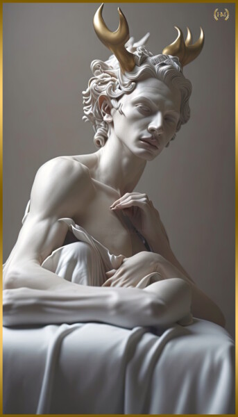 Arte digitale intitolato "HEL MORT's Lucifer…" da Hel Mort, Opera d'arte originale, Olio Montato su Alluminio