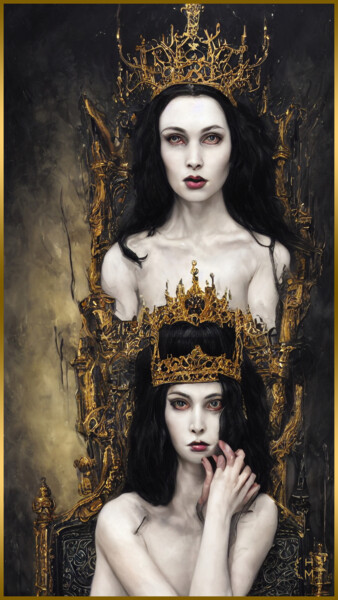 Digital Arts titled "HEL MORT's Vampire…" by Hel Mort, Original Artwork, Oil Mounted on Aluminium