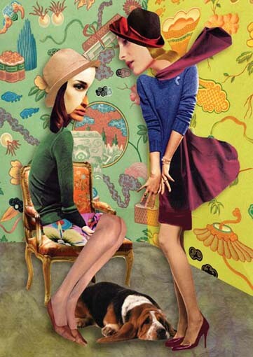 Arte digital titulada "Conversation femini…" por Hel Swynghedauw, Obra de arte original, Collages