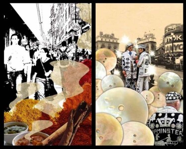 Arte digitale intitolato "Rue de Londres" da Hel Swynghedauw, Opera d'arte originale, Collages