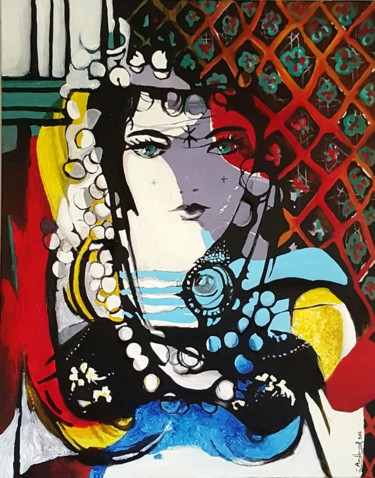 Peinture intitulée "femme" par Hela Ammous, Œuvre d'art originale