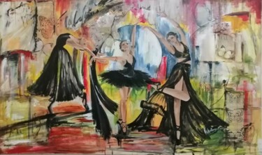 Malerei mit dem Titel "La fête" von Hela Ellouze, Original-Kunstwerk, Acryl
