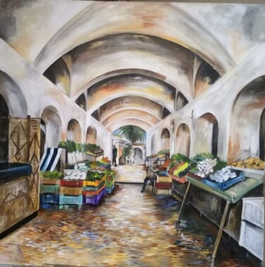 Painting titled "Arcades" by Hela Ellouze, Original Artwork, Acrylic