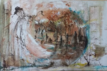 Pittura intitolato "Âme pure" da Hela Ellouze, Opera d'arte originale, Acrilico