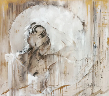 Peinture intitulée "Blanche" par Hela Ellouze, Œuvre d'art originale, Acrylique