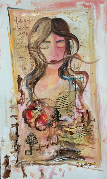 Peinture intitulée "Vers l’infini" par Hela Ellouze, Œuvre d'art originale, Acrylique