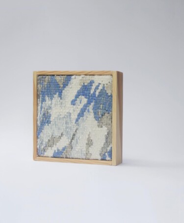 Textile Art titled ""Silently, Lightly"" by Hele, Original Artwork, Tapestry Mounted on Cardboard