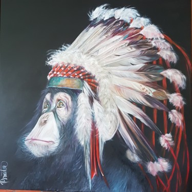 Painting titled "Chermonkee" by Helen Barenton, Original Artwork, Oil