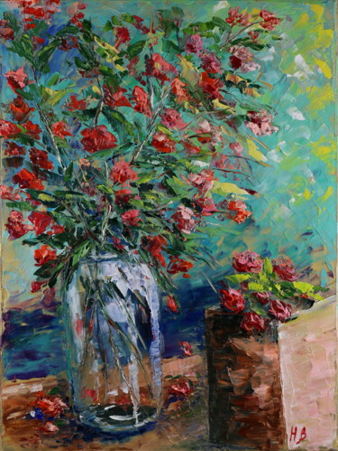 Картина под названием "Abstract Bouquet  P…" - Helen Berk, Подлинное произведение искусства, Масло