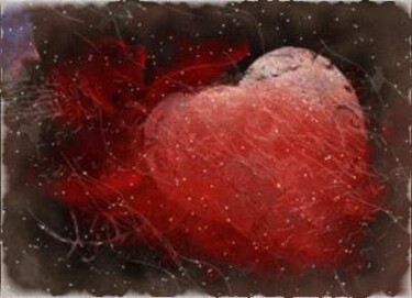 Digitale Kunst mit dem Titel "Rot" von Helen Grosswart, Original-Kunstwerk
