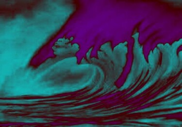 Digitale Kunst mit dem Titel "Wellen" von Helen Grosswart, Original-Kunstwerk, Digitale Malerei