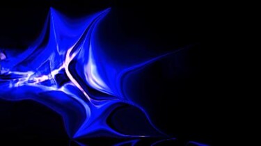 Digitale Kunst mit dem Titel "blaue Explosion" von Helen Grosswart, Original-Kunstwerk