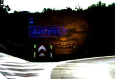 Digitale Kunst mit dem Titel "AUSfahrt" von Helen Grosswart, Original-Kunstwerk