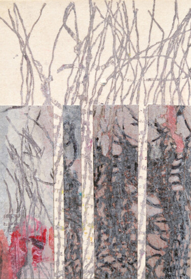Collages intitolato "Série arbres VII #a…" da Helen Hill, Opera d'arte originale, Collages