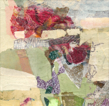 Collages titled "Fleurs II" by Helen Hill, Original Artwork, Collages