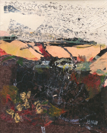 Colagens intitulada "Lumière sur paysage" por Helen Hill, Obras de arte originais, Colagens