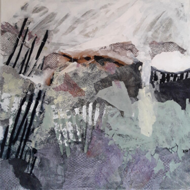 Pintura titulada "Soir d'orage" por Helen Hill, Obra de arte original, Collages