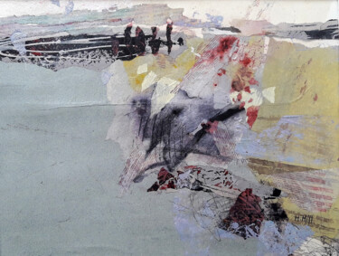 Peinture intitulée "Champs II" par Helen Hill, Œuvre d'art originale, Collages