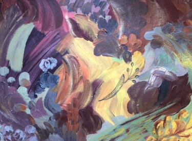 Schilderij getiteld "Colours of autumn" door Helena Asadova, Origineel Kunstwerk, Acryl