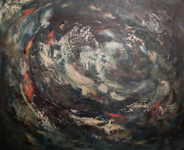 Painting titled "Your mind. Storm or…" by Helena Asadova, Original Artwork, Acrylic Mounted on Wood Stretcher frame