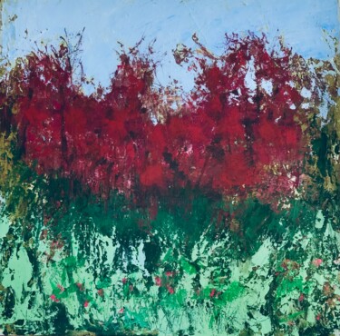제목이 "Fire Bush and Folia…"인 미술작품 Helena Butler로, 원작, 아크릴 나무 들것 프레임에 장착됨