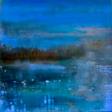 Painting titled "Moonlight reflected…" by Helena Butler, Original Artwork, Acrylic