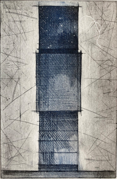 Totem Gravures & estampes intitulée "Totem" par Helena Kalná, Œuvre d'art originale, Eau-forte