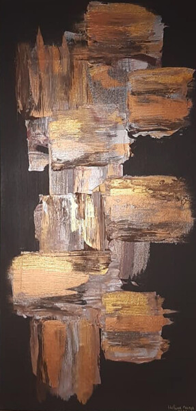 Painting titled "Black Rustic decor" by Helena Marja, Original Artwork, Acrylic